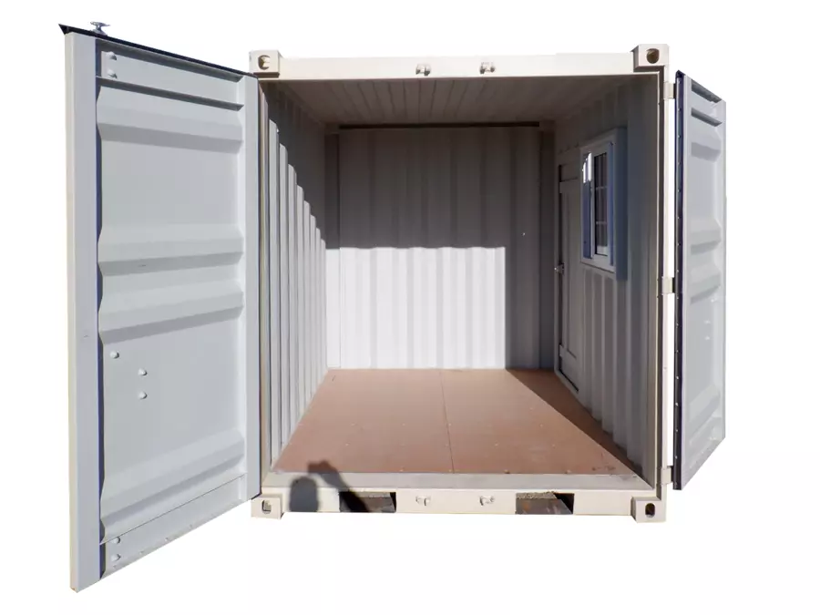 8ft Steel Shipping Container with Door & Window | Compact Secure Storage & Portable Site Cabin - Image 7