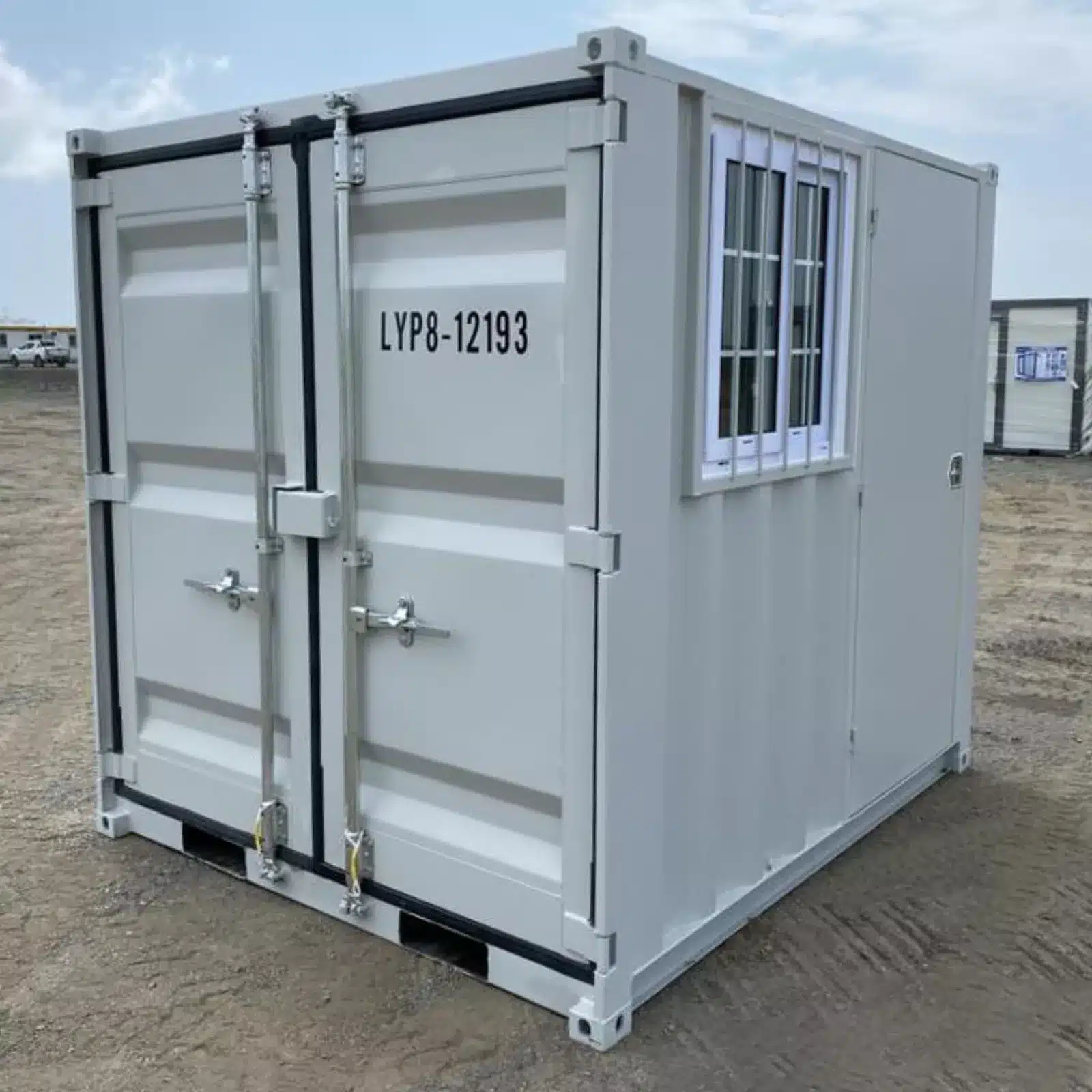 8ft Steel Shipping Container with Door & Window | Compact Secure Storage & Portable Site Cabin