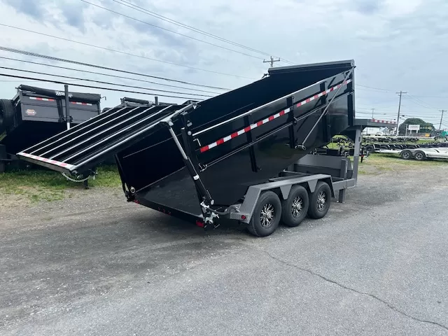 BWise 7 x 16 Gooseneck Tri-Axle Dump Ultimate Dump Trailer - Image 5