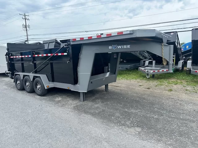 BWise 7 x 16 Gooseneck Tri-Axle Dump Ultimate Dump Trailer