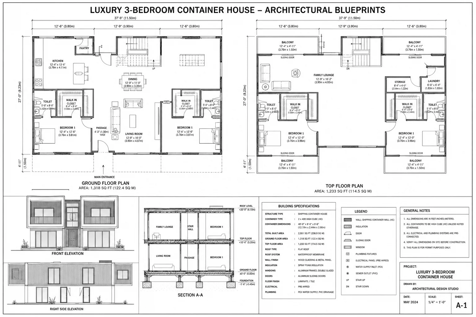 Luxury Modular Container Home Villa | 3 Bedroom Prefabricated Steel House with Modern Design & Turnkey Finish - Image 14
