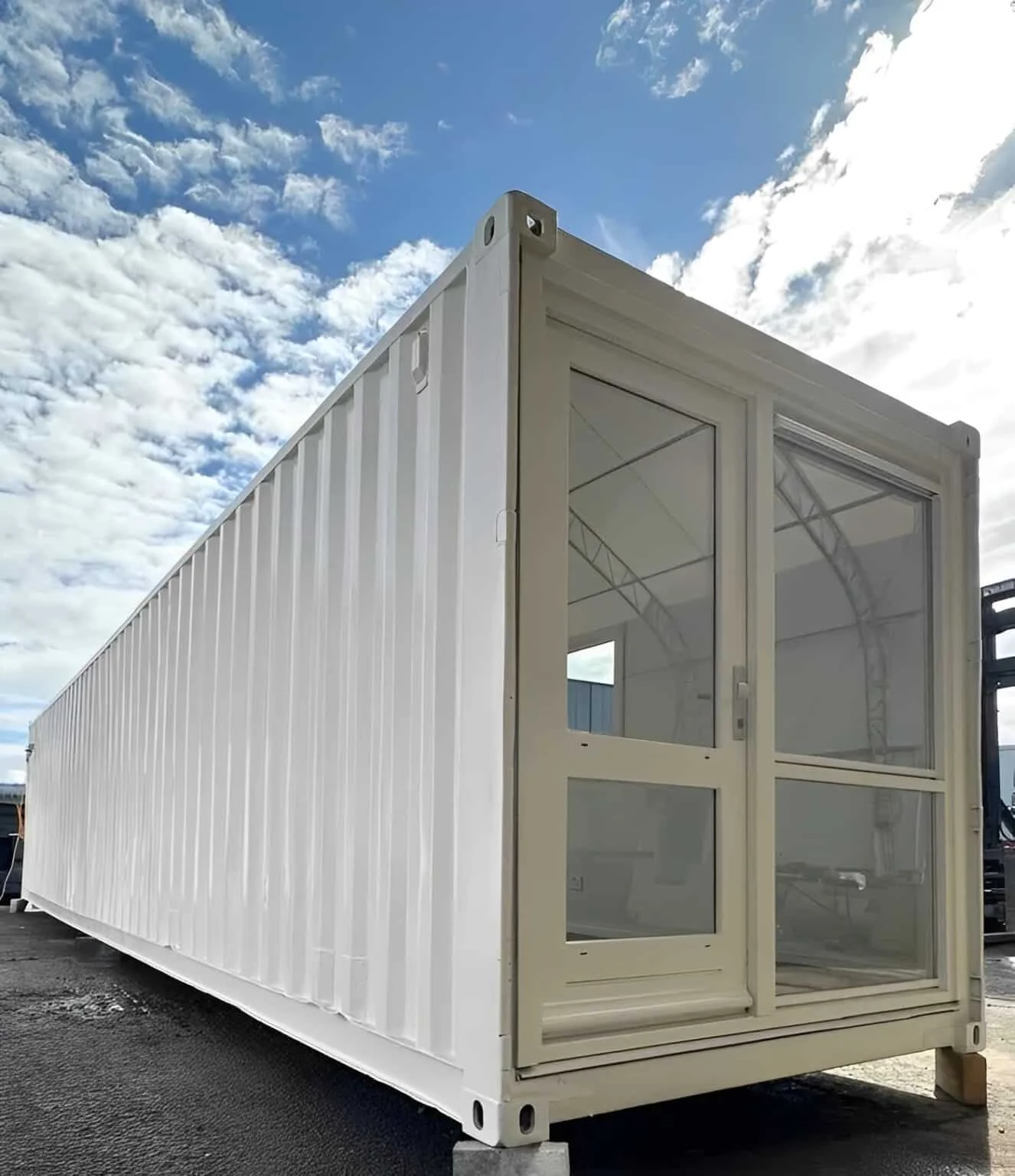 Converted 40ft Shipping Container Open Plan Office | Portable High Cube Office Building with Insulation & French Doors - Image 11