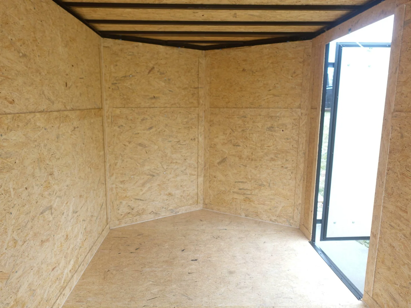 7x12 Enclosed Trailer White V-Nose Blackout Package 3,500lb Axle Storage - Image 11