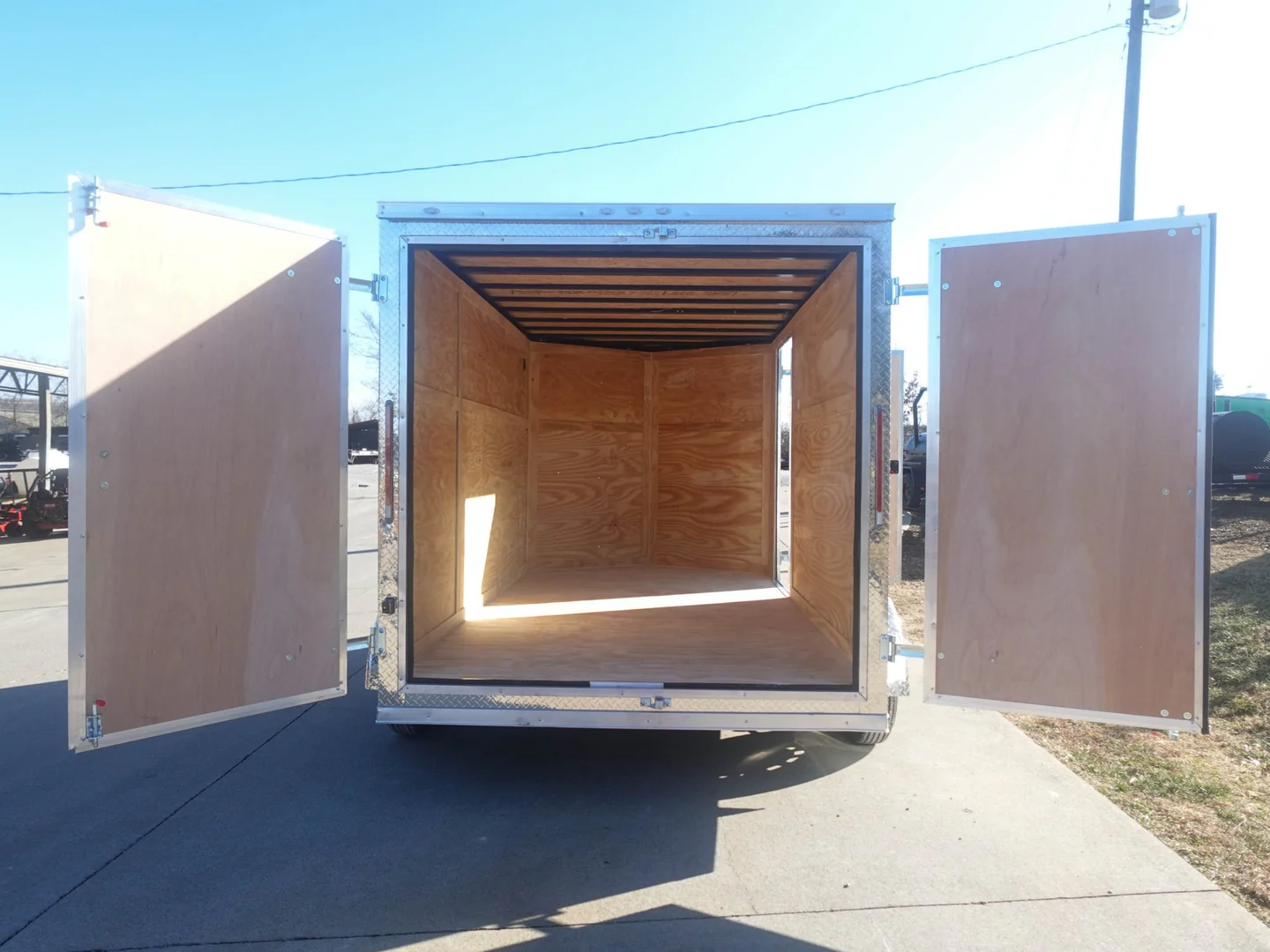 7x12 Tandem White V-Nose Enclosed Trailer - Image 8