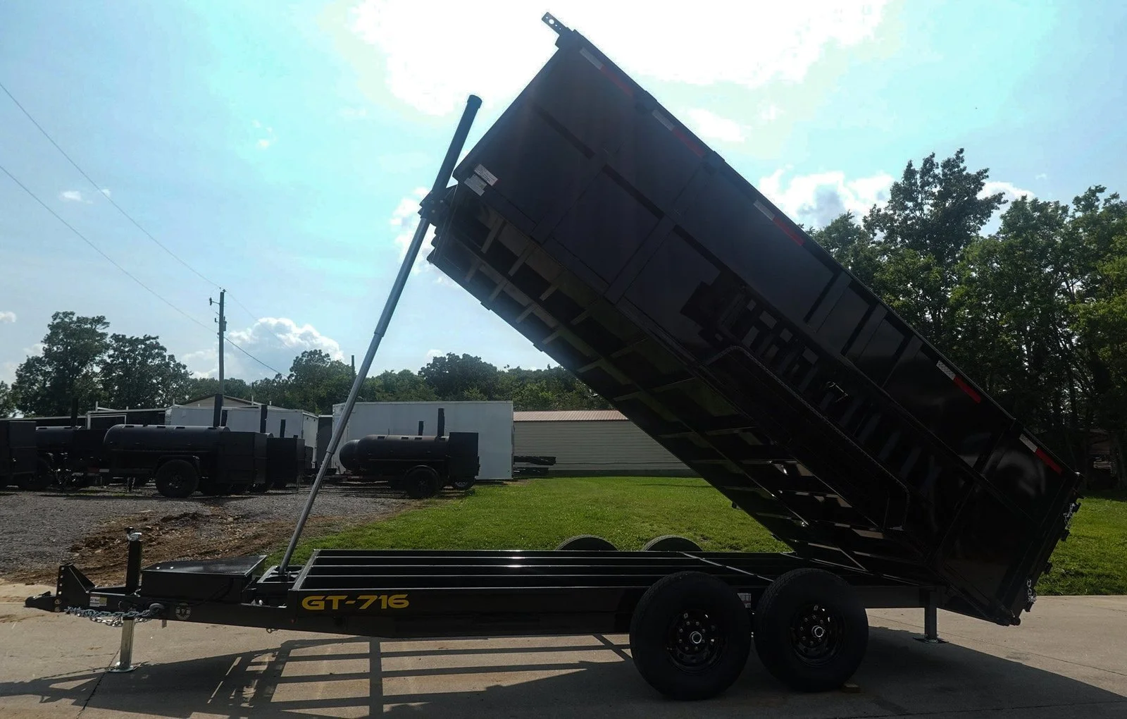 7×16 Telescopic Dump Trailer with 4ft Sides (2) 7K Axles 14k GVWR 50 - Image 15
