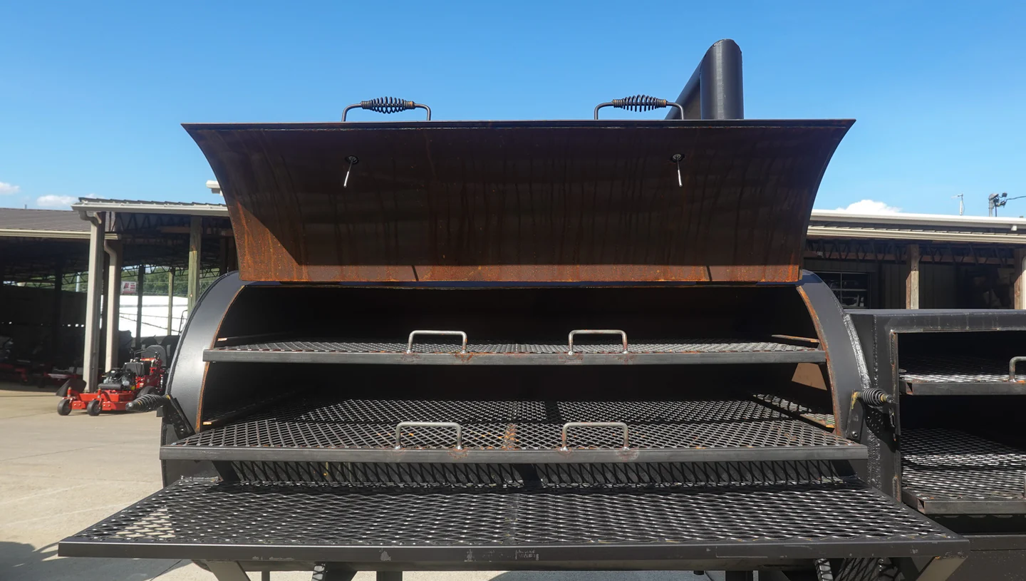 250 Gal Patio Grill Smoker Single Door with Counter Weight - Image 7