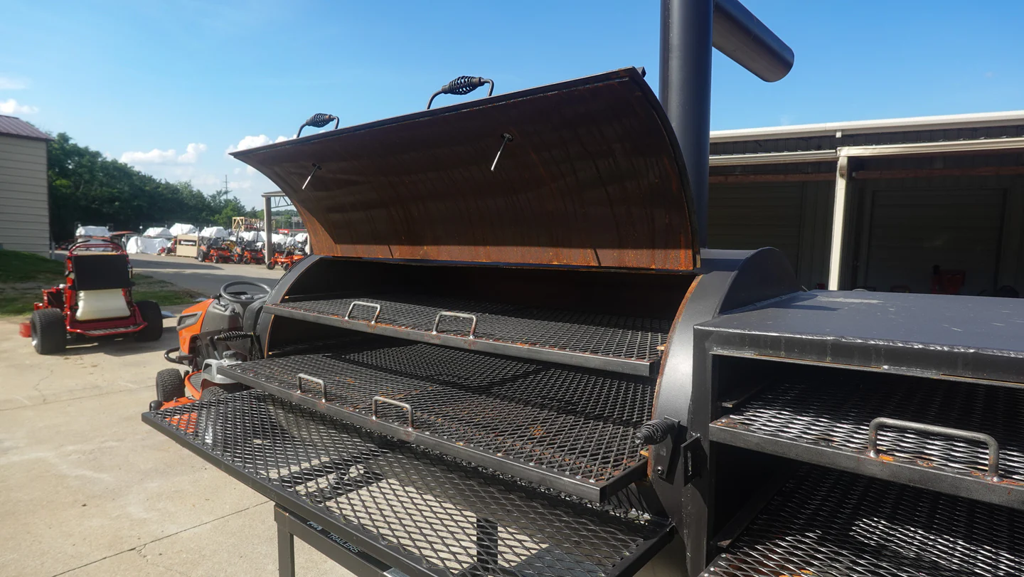 250 Gal Patio Grill Smoker Single Door with Counter Weight - Image 8