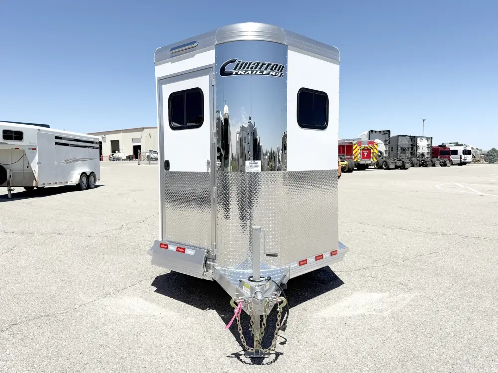 2027 Cimarron Norstar 2HBP Straight Load 2 Horse Bumper Pull Trailer – White - Image 15