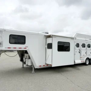 2024 Platinum Coach 5HLQ Used 5 Horse Living Quarters Gooseneck Trailer