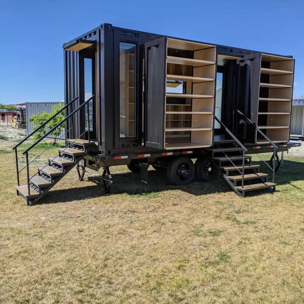 Custom 20ft Shipping Shopping Container on Wheels | Mobile Pop-Up Retail Container, Portable Shop & Food Kiosk - Image 8