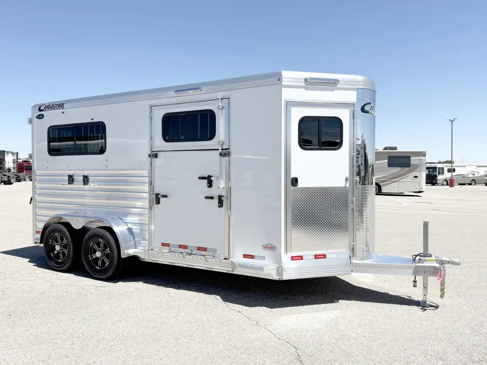 2027 Cimarron Norstar 2HBP Straight Load 2 Horse Bumper Pull Trailer – White - Image 17