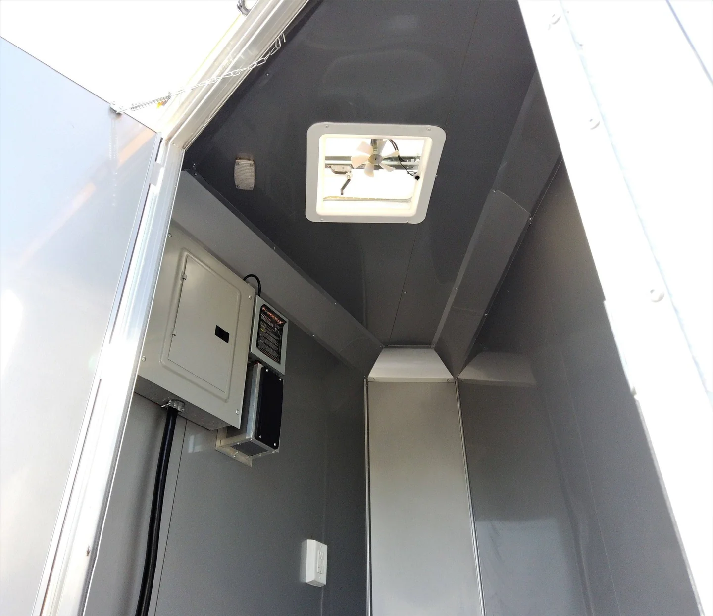 8.5' x 12' Yellow Concession Food V-Nose Trailer - Image 12