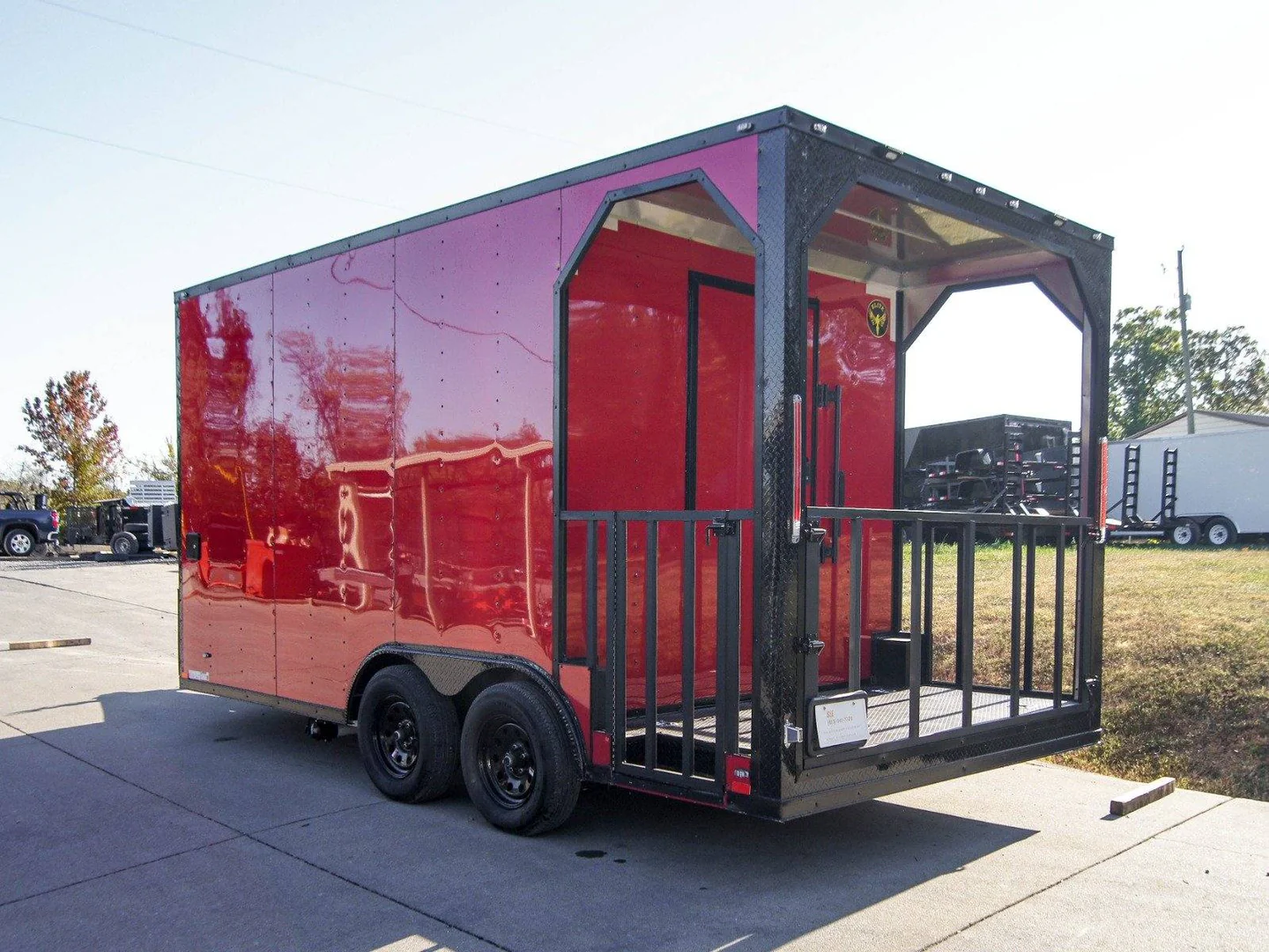 8.5x16 Elite Porch Concession Food Trailer Merchandising with Blackout Pkg - Image 8