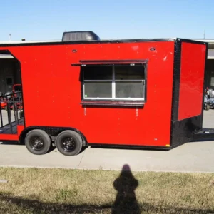 8.5x16 Elite Porch Concession Food Trailer Merchandising with Blackout Pkg