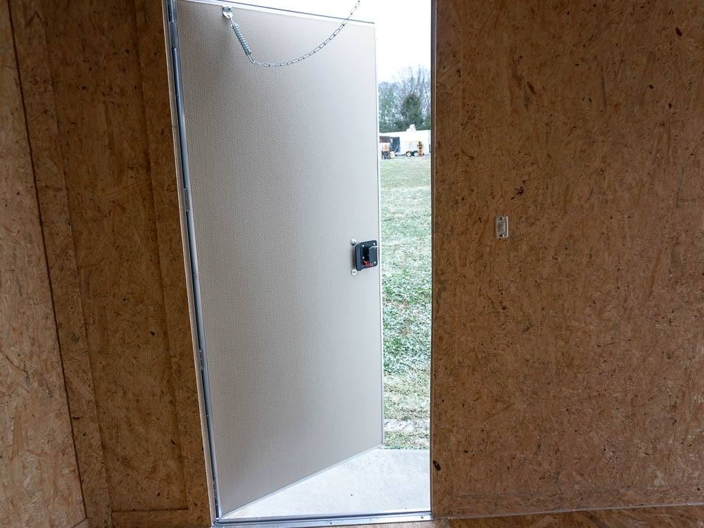 7x16 White V-Nose Enclosed Trailer Lawn Mower Cargo Trailer Storage - Image 15