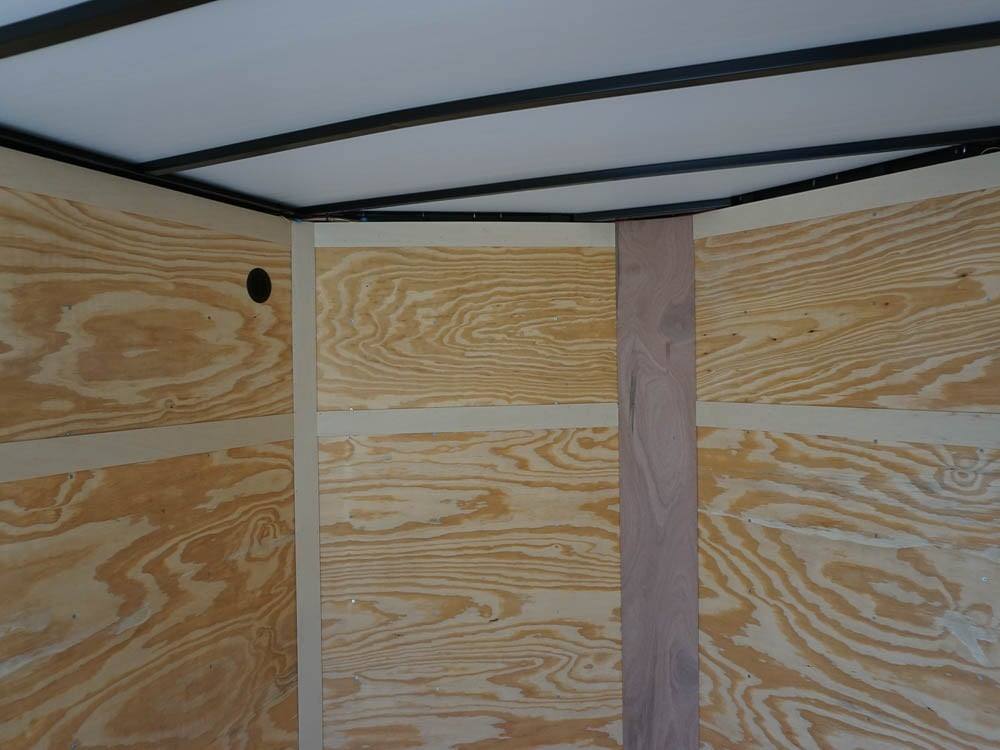7x12 Enclosed Trailer Red V-Nose Blackout Package 3,500lb Axle Storage - Image 12