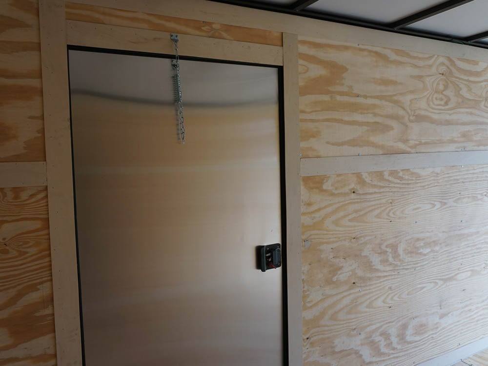 7x12 Enclosed Trailer Red V-Nose Blackout Package 3,500lb Axle Storage - Image 14