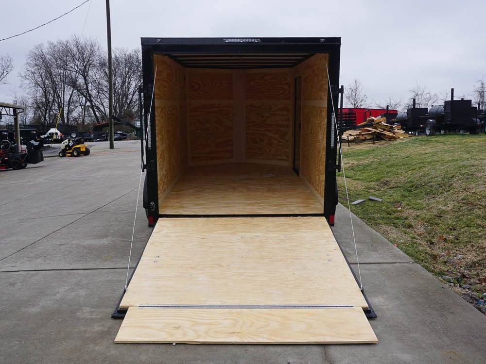 7x12 Enclosed Trailer Charcoal V-Nose Blackout Package 3,500lb Axle Storage - Image 9