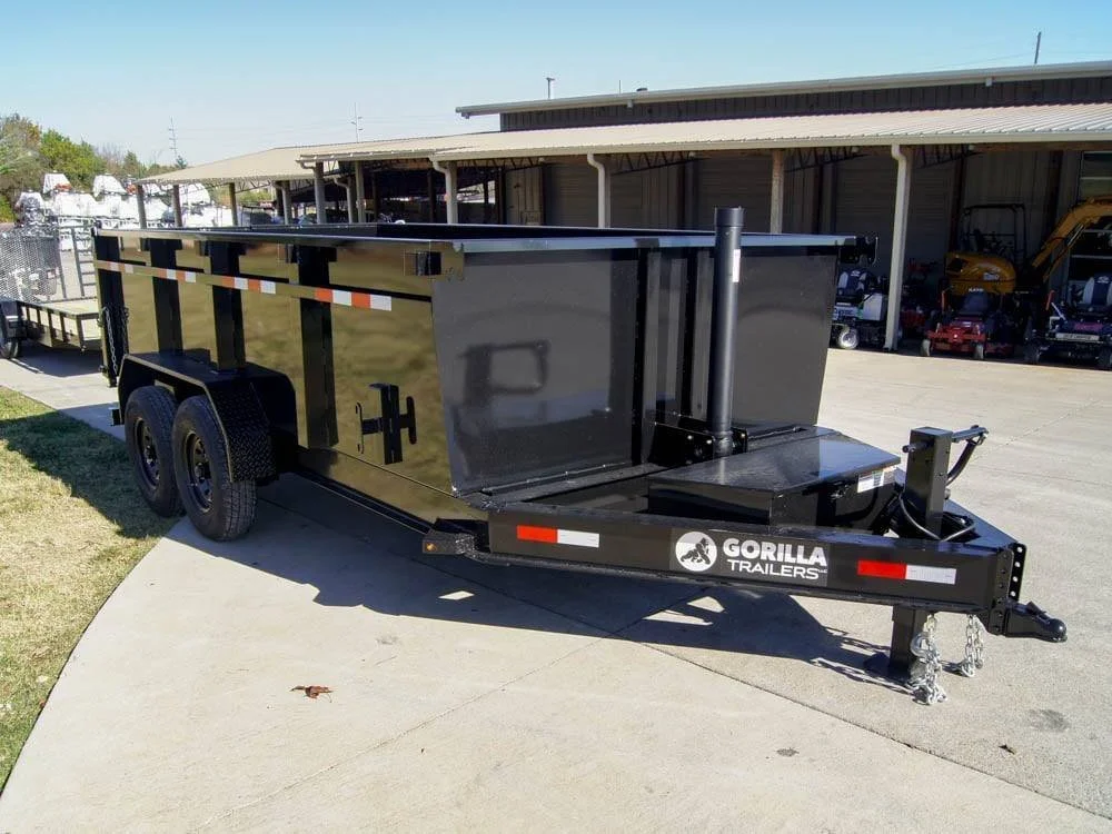7×14 Gorilla Telescopic IBeam Dump Trailer with 3ft Sides (2) 7K Axles - Image 9