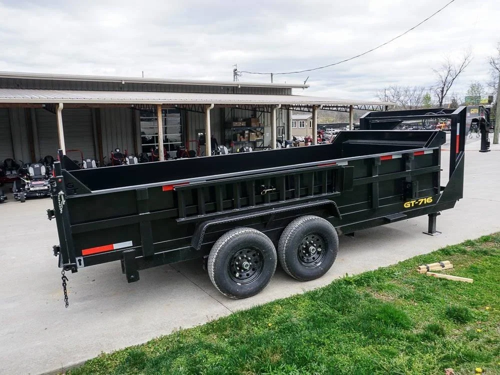 Hydraulic 7’x16′ 2ft Side Gooseneck Dump Trailer (2) 7K Axles - Image 9