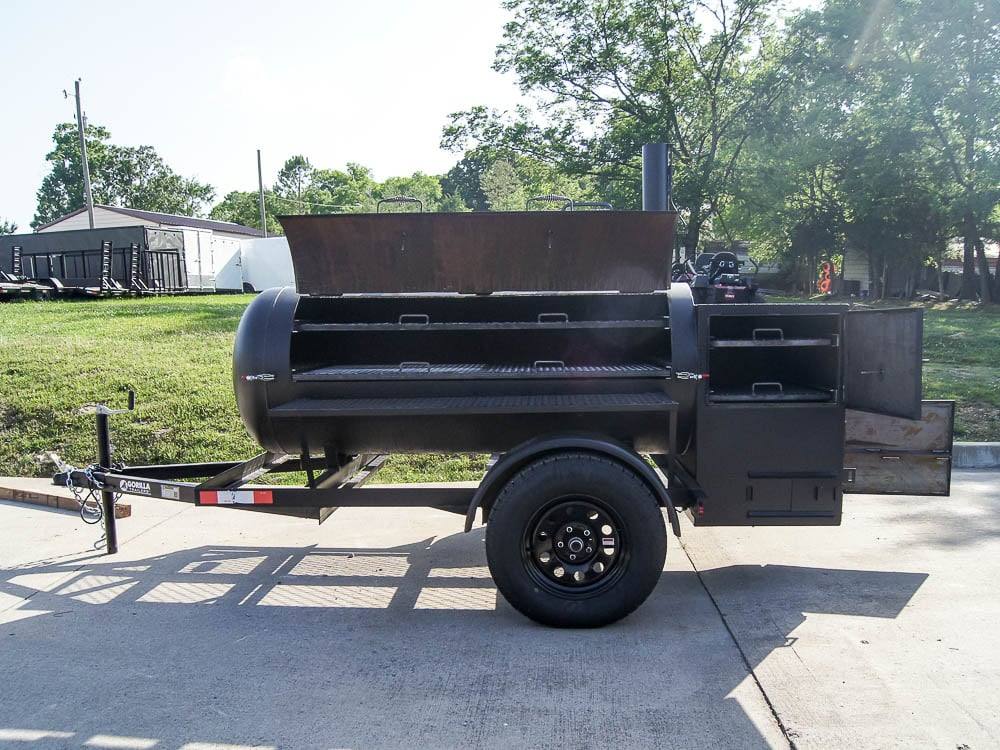250 Gallon Pull-Behind BBQ Smoker Single Door with Counterweight 3500lb Axle - Image 19