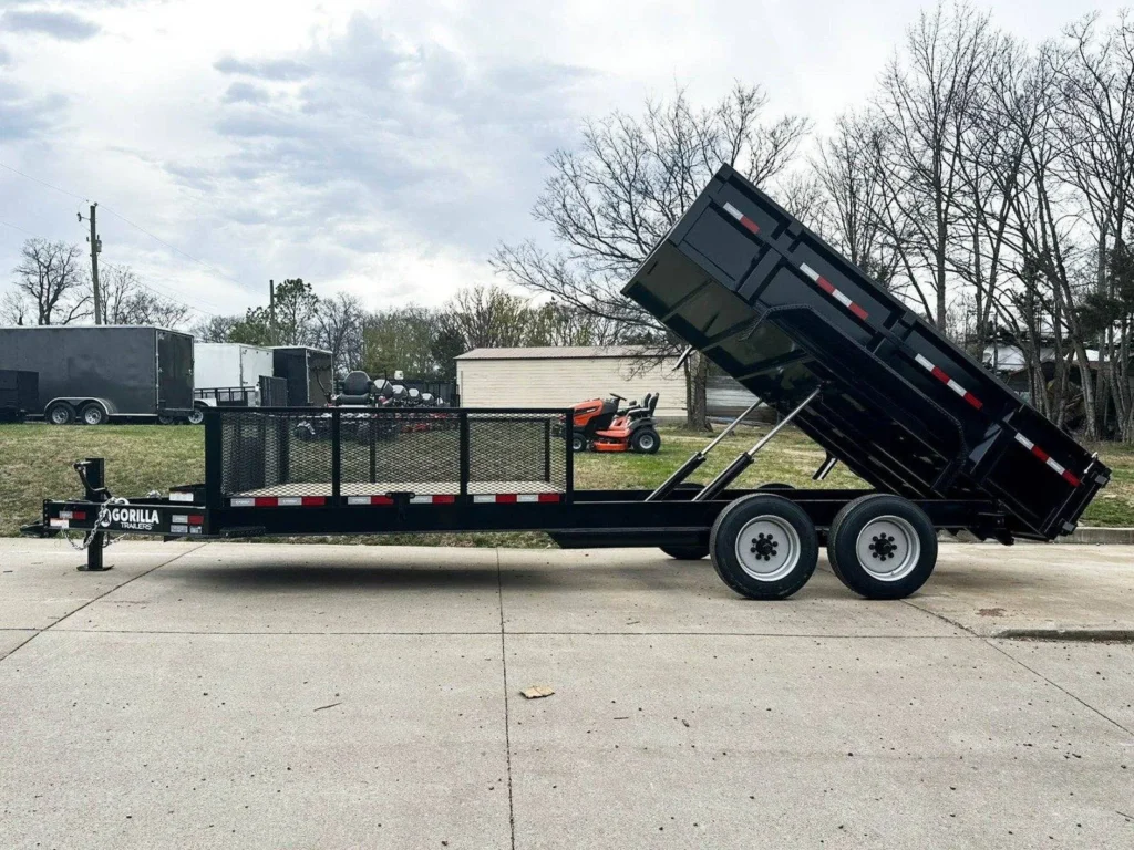 7×20 Hybrid Utility Dump Trailer 2ft Sides with Box (2) 7K Axles No Side Gate