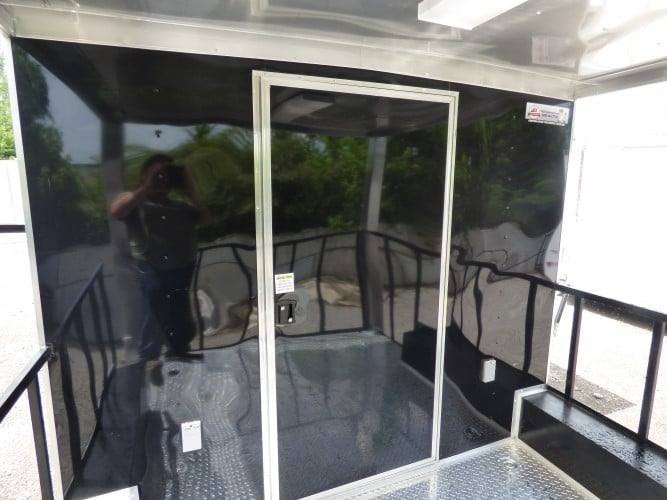 8.5' x 14' Black Concession BBQ Food Event Catering Trailer - Image 2