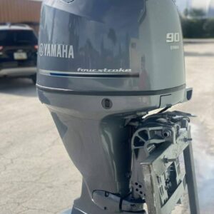 2020 Yamaha 90 HP 4-Stroke Outboard Motor | 25-Inch Shaft with Power Trim & Tilt, Controls & Prop Included