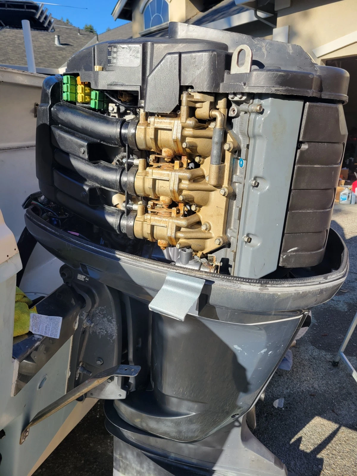 2003 Yamaha F225 225HP 4-Stroke V6 LH Counter Rotation Outboard Motor 25" Shaft - Image 3