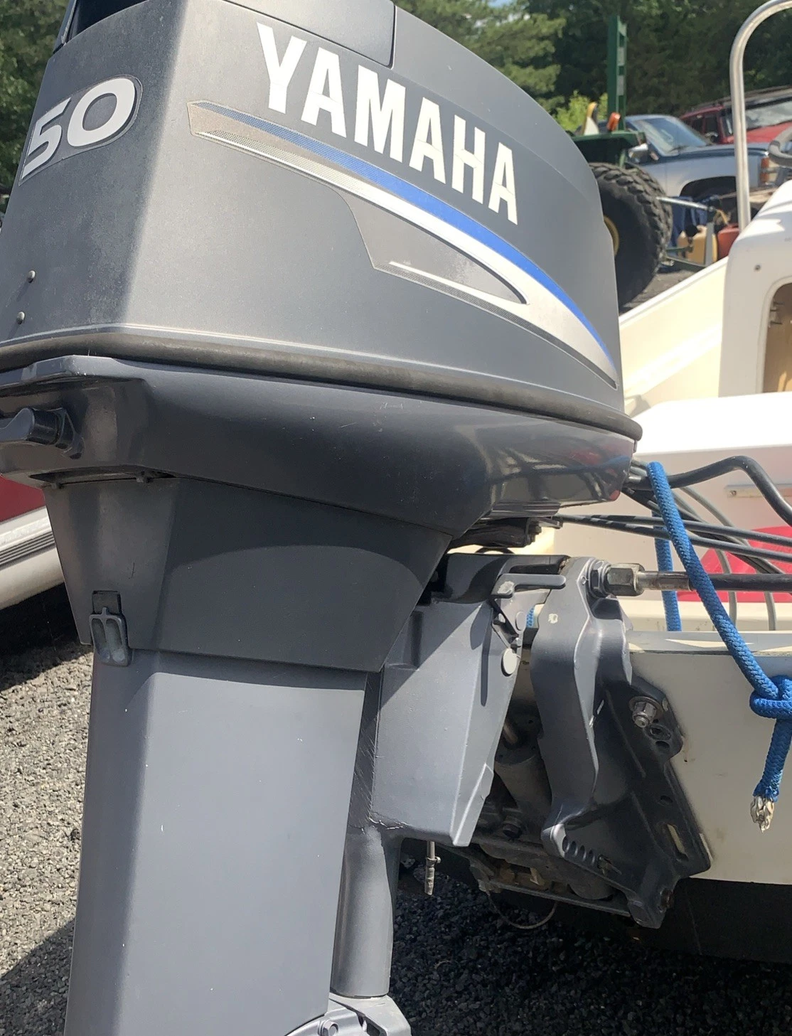 2007 Yamaha 90HP 2-Stroke 3 Cylinder Outboard Motor Power Trim Tilt Auto Oil Injection - Image 3