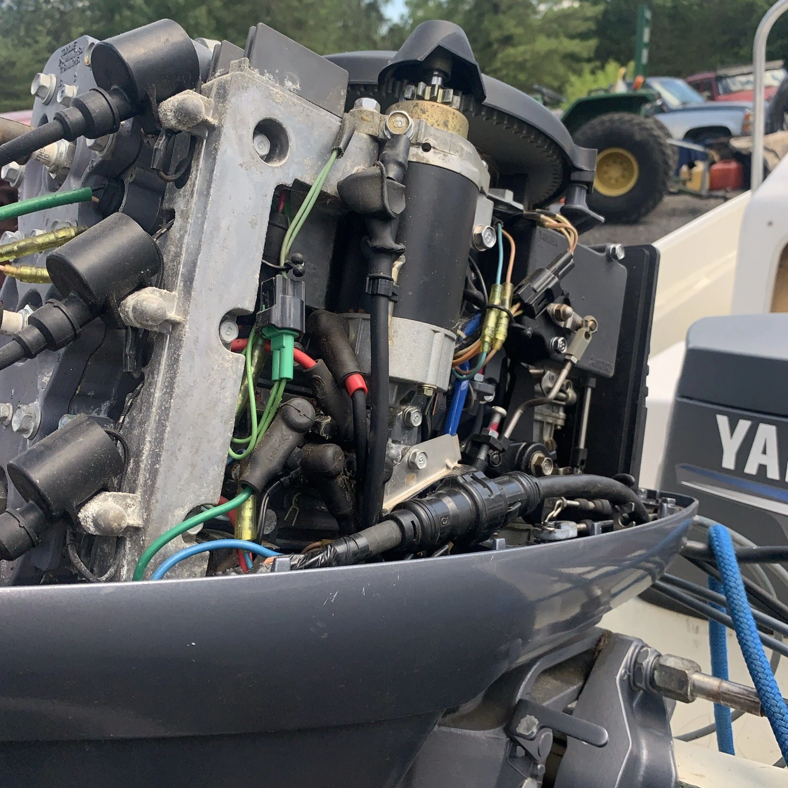 2007 Yamaha 90HP 2-Stroke 3 Cylinder Outboard Motor Power Trim Tilt Auto Oil Injection - Image 5