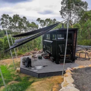 Luxury 1BHK Duplex Container Home with Outdoor Deck | Fully Furnished Prefab Steel Tiny House