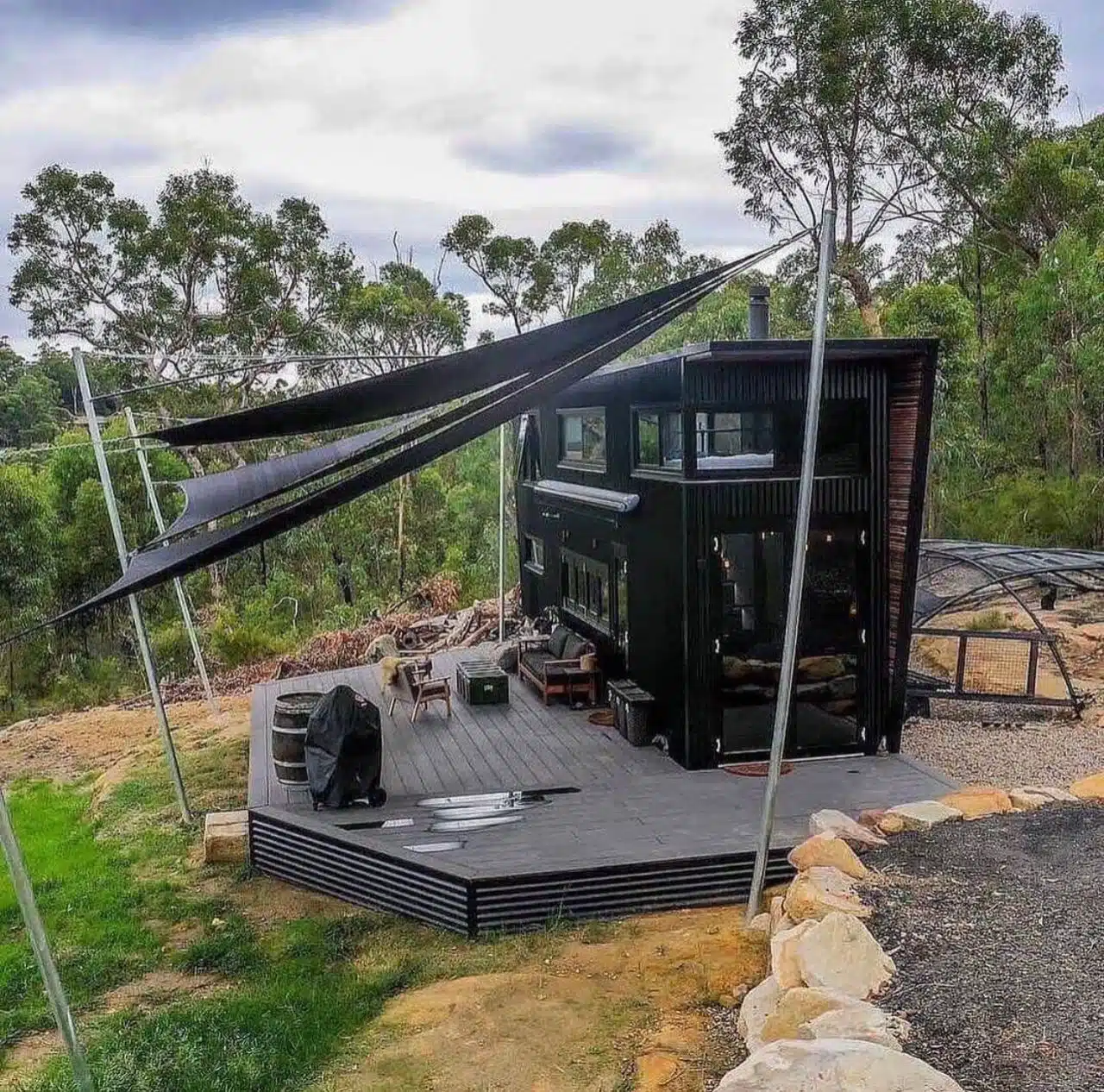 Luxury 1BHK Duplex Container Home with Outdoor Deck | Fully Furnished Prefab Steel Tiny House