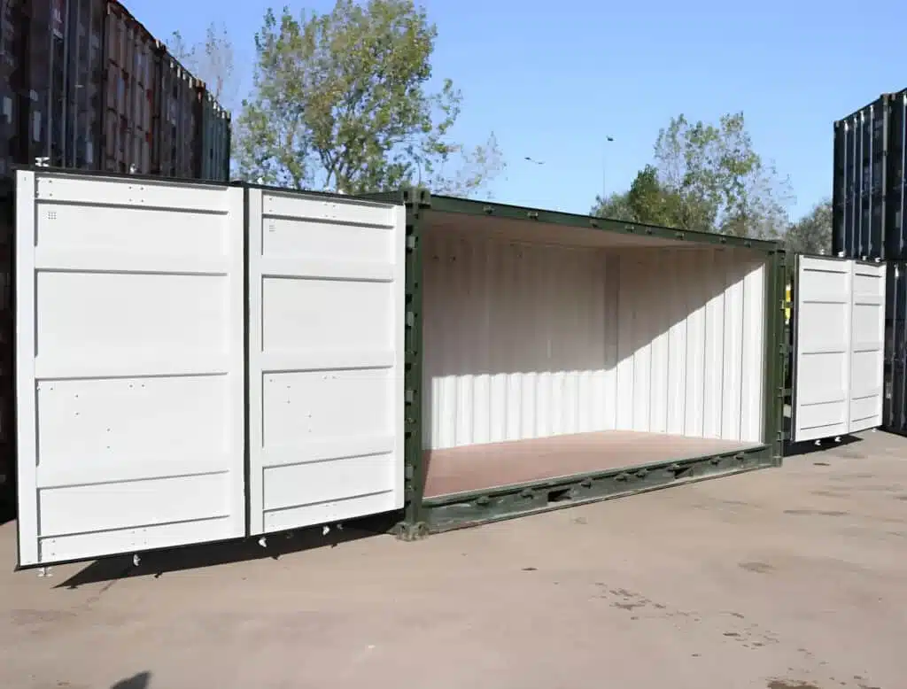 Used 20ft Open Side Full Side Access Container | Wind & Watertight Steel Storage Container with Side Opening Doors - Image 2