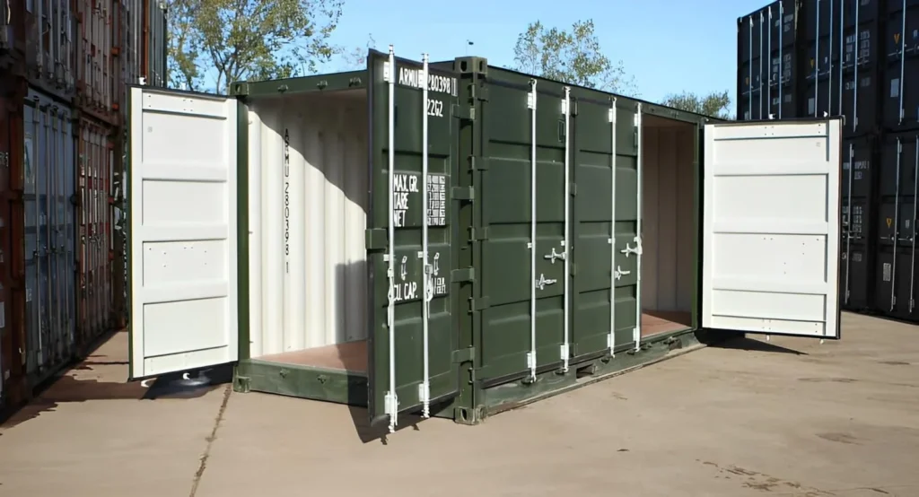 Used 20ft Open Side Full Side Access Container | Wind & Watertight Steel Storage Container with Side Opening Doors